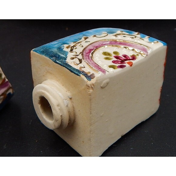 Meiko Porcelain Gondola Boat Salt & Pepper Shakers Hand-Painted Occupied Japan - Picture 11 of 11